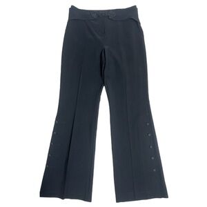 Vintage Joseph Ribkoff Chinese Knot Belt Wide Leg Flare Button Leg Detail